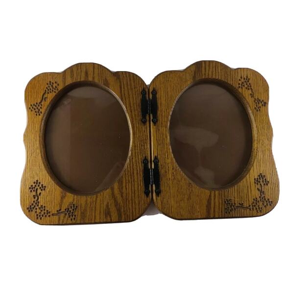 Home Made Hand Crafted Wooden Photo Frames Folding Cottage Core Cabin - Picture 1 of 11